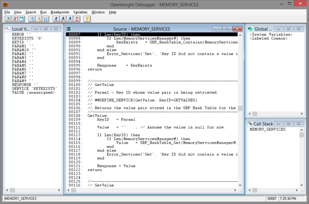 Configuring the OpenInsight Debugger | SRP Blog