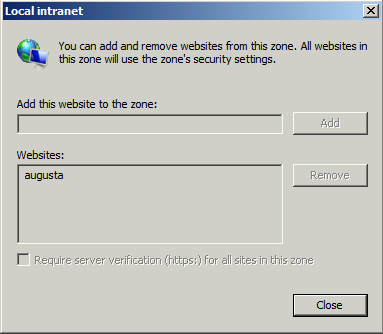 Applied Site to Zone Group Policy